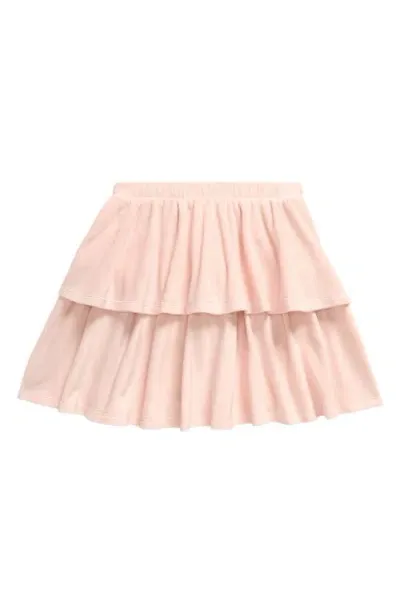 Nordstrom Kids' Tiered Velour Skirt In Pink Lotus