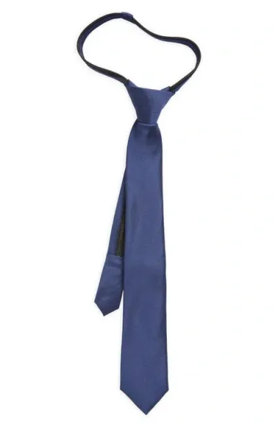 Nordstrom Kids' Ugo Solid Satin Tie In Blue