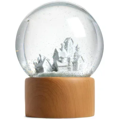 Nordstrom Lighted Village Snow Globe In Natural Wood