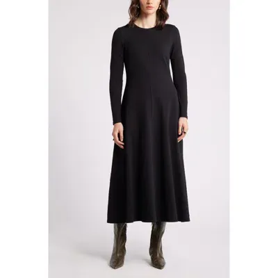 Nordstrom Long Sleeve T-shirt Dress In Black