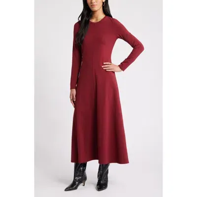 Nordstrom Long Sleeve T-shirt Dress In Red Grape