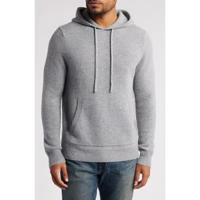 Nordstrom Luxe Cashmere Sweater Hoodie In Grey Heather