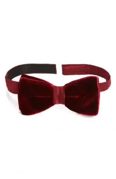 Nordstrom Kids'  Matching Family Moments Velvet Bow Tie In Burgundy 601