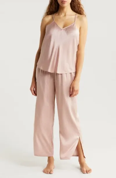 Nordstrom Matte Silk Camisole Pajamas In Pink Puff