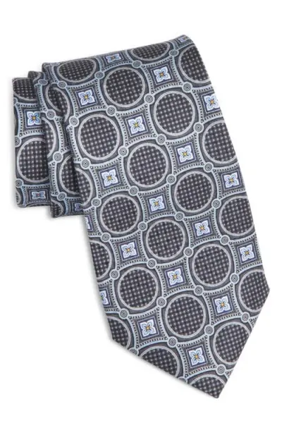 Nordstrom Medallion Silk Tie In Gray