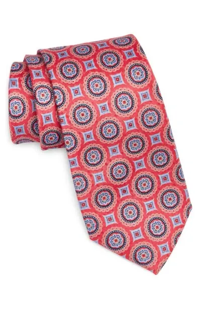 Nordstrom Medallion Silk Tie In Coral