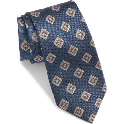 Nordstrom Medallion Silk Tie In Navy