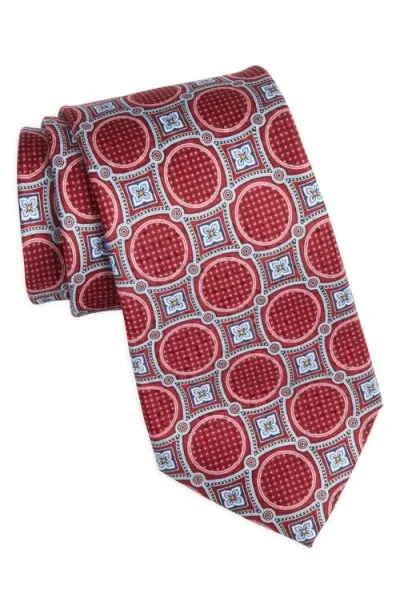 Nordstrom Medallion Silk Tie In Red