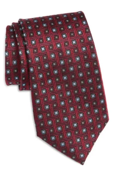 Nordstrom Medallion Silk Tie In Wine