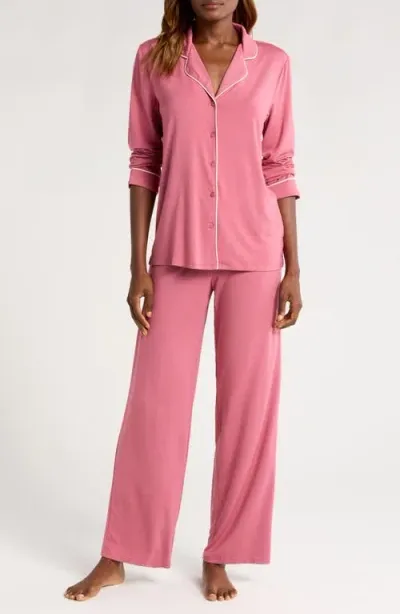 Nordstrom Moonlight Eco Knit Pajamas In Pink Mauve