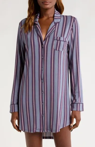 Nordstrom Moonlight Eco Nightshirt In Grey Folkstone Saturday Stripe