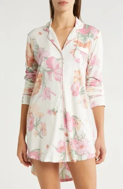 Nordstrom Moonlight Eco Nightshirt In Ivory Egret Eloise Floral