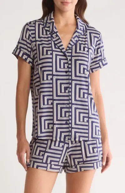 Nordstrom Moonlight Short Pajamas In Navy Evening Turnpike Geo