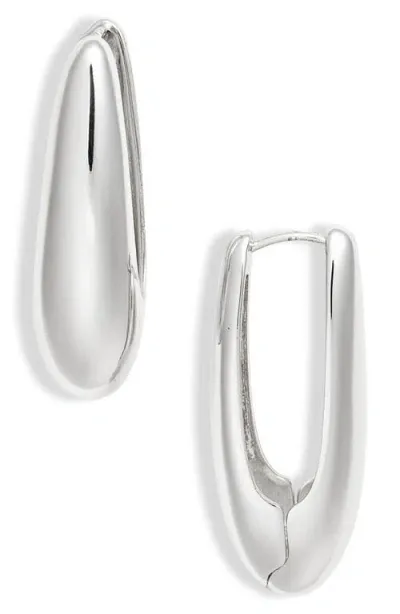 Nordstrom Oval Hoop Earrings In Metallic