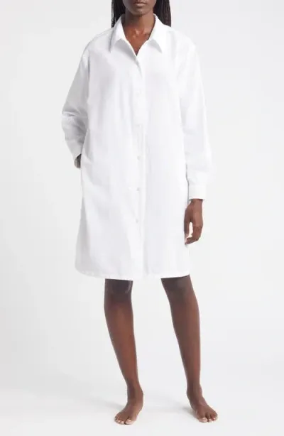 Nordstrom Oversize Shirting Nightshirt In White