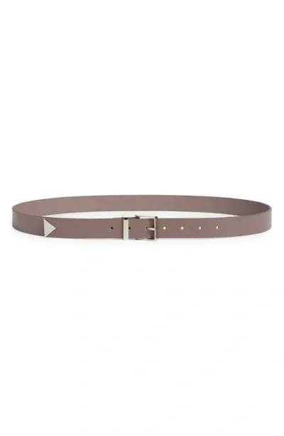 Nordstrom Palmer Leather Belt In Grey Plum