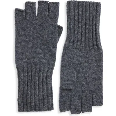 Nordstrom Recycled Cashmere Blend Fingerless Gloves In Charcoal Grey Heather