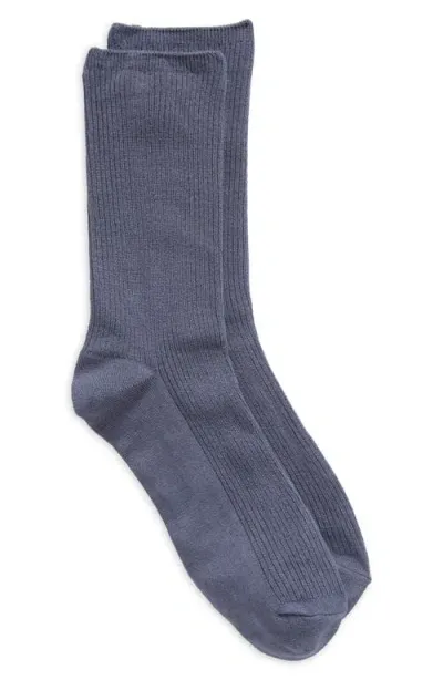 Nordstrom Rib Crew Socks In Grey Folkstone