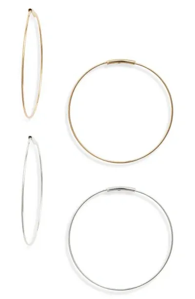 Nordstrom Seamless Hoop Earrings In Goldhodium