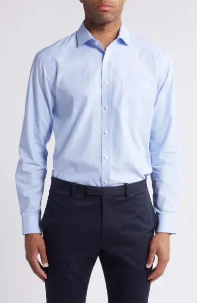 Nordstrom Steven Traditional Fit Cotton Jacquard Dress Shirt In Blue Powder Steven Texture