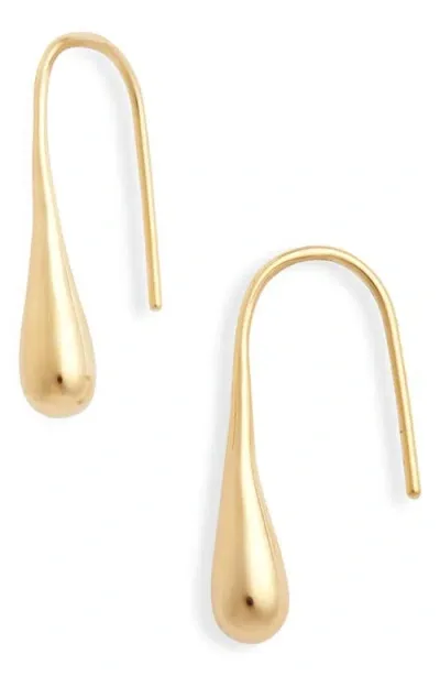 Nordstrom Teardrop Threader Earrings In 14k Gold Plated