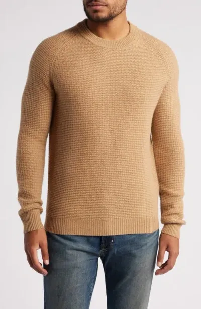 Nordstrom Texture Cashmere Sweater In Tan Burro