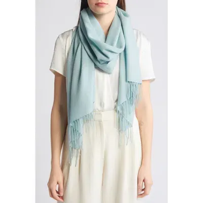 Nordstrom Tissue Weight Wool & Cashmere Scarf In Teal Mist