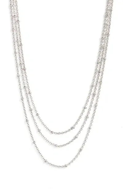 Nordstrom Triple Wrap Necklace In Metallic