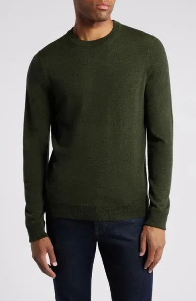 Nordstrom Washable Merino Crewneck Sweater In Green Depths