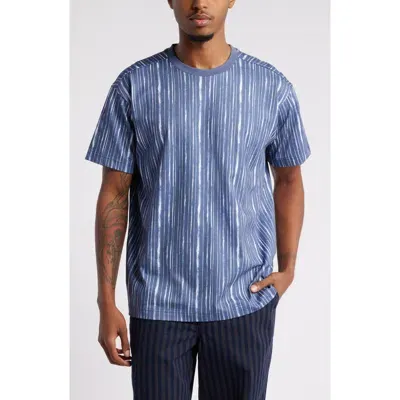 Nordstrom X Harlem's Fashion Row House Of Aama Etched T-shirt In Blue Indigo Washed Stripe