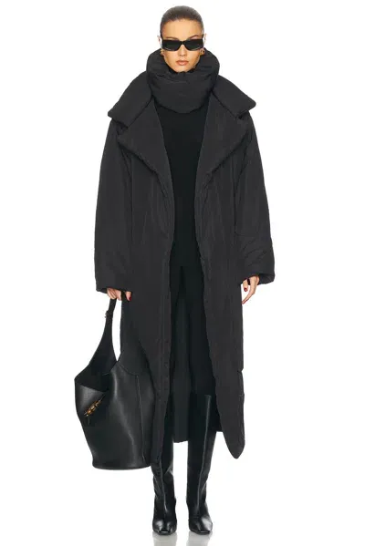 Norma Kamali Classic Sleeping Bag Long Coat In Black