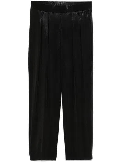 Norma Kamali Pleated Trousers In Black