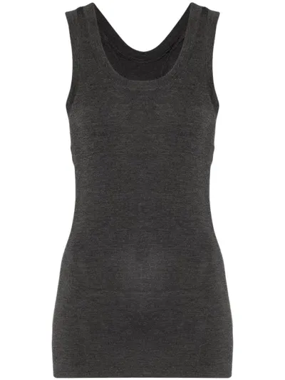 Norma Kamali Sleeveless Tank Top In Grey