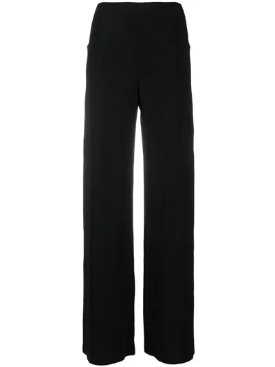 Norma Kamali Straight Leg Trousers In Black