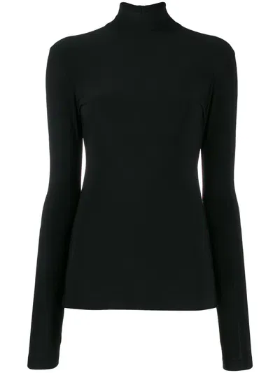 Norma Kamali Turtle-neck Top In Black