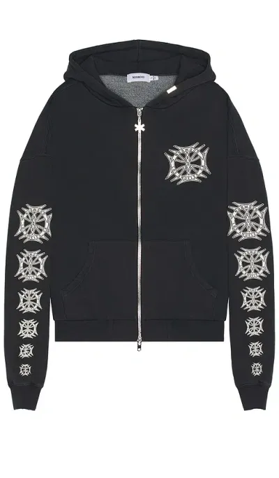 Norwood Nor Shield Zip Hoodie In 黑色