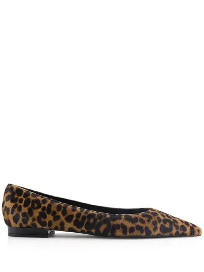 Notabene Leopard-print Ballerina Shoes In Black