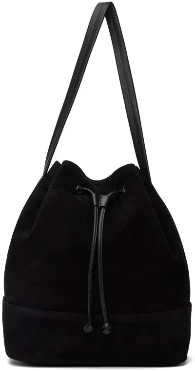 Nothing Written Black Suede Bucket Bag