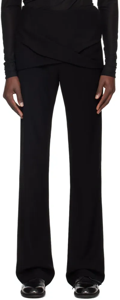 Nuba Black Draped Trousers