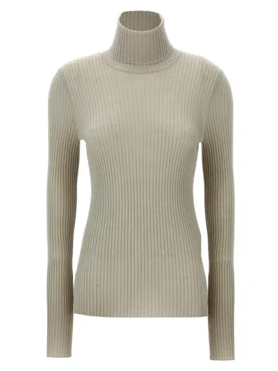 Nude Ribbed Sweater Sweater, Cardigans White