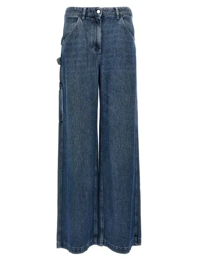 Nude Wide Leg Lyocell Jeans In Blue