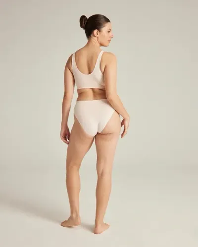 Nudea The Essentials High Leg Brief In Black, Bare 03 & Blush Pink