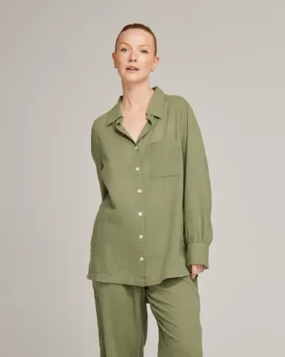 Nudea The Midi Shirt In Sage