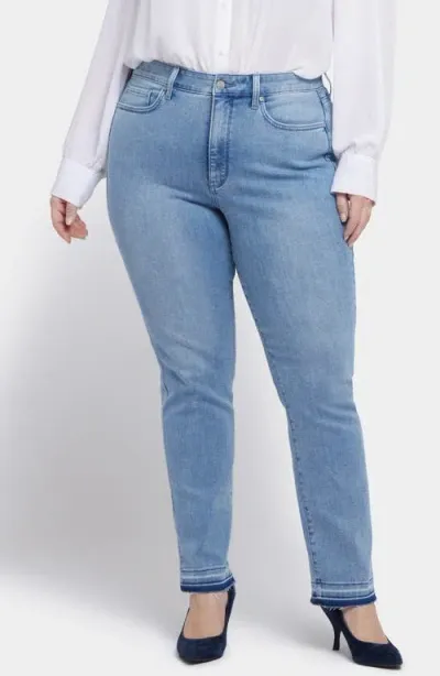 Nydj Marilyn Release Hem High Waist Straight Leg Jeans In Big Skies