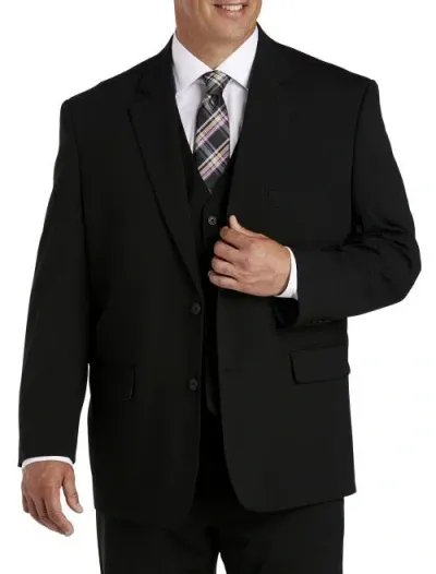 Oak Hill By Dxl Perfect Fit Jacket-relaxer Suit Jacket In Black