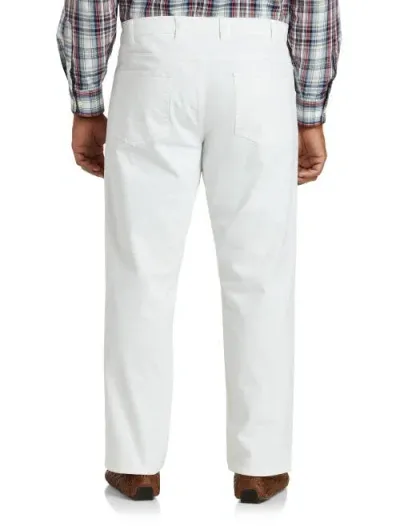 Oak Hill By Dxl Straight-fit 5-pocket Pants In White