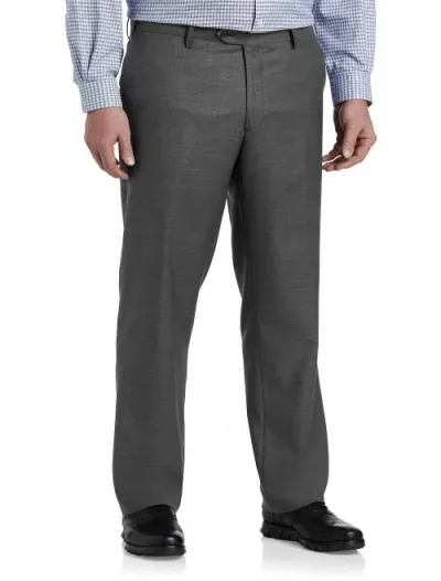 Oak Hill Premium By Dxl Sharkskin Suit Pants In Grey