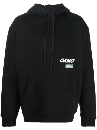 Oamc Logo-print Hoodie In Schwarz