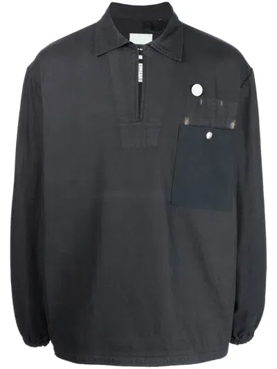 Oamc Patch-pocket Detail Shirt In Schwarz