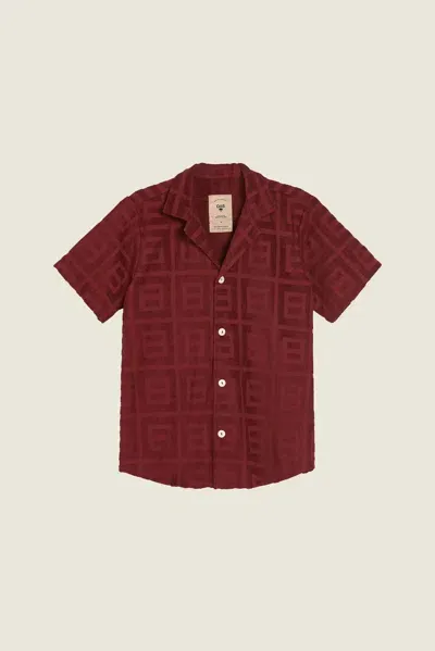 Oas Burgundy Terrace Cuba Terry Shirt In Multi